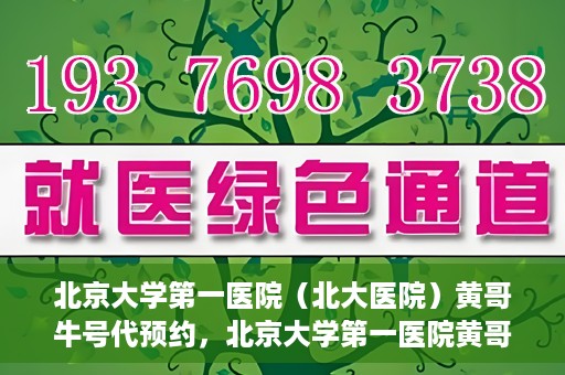 北京大学第一医院（北大医院）黄哥牛号代预约，北京大学第一医院黄哥牛号预约服务解析