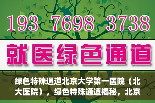绿色特殊通道北京大学第一医院（北大医院），绿色特殊通道揭秘，北京大学第一医院（北大医院）的医学探索之旅