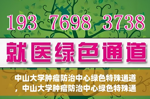 中山大学肿瘤防治中心绿色特殊通道，中山大学肿瘤防治中心绿色特殊通道，守护生命，快速通行之道