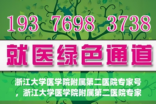 浙江大学医学院附属第二医院专家号，浙江大学医学院附属第二医院专家号解析，名医汇聚，专业诊疗新高度