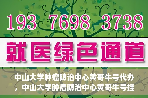 中山大学肿瘤防治中心黄哥牛号代办，中山大学肿瘤防治中心黄哥牛号挂号代办服务解析