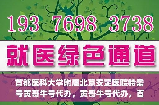 首都医科大学附属北京安定医院特需号黄哥牛号代办，黄哥牛号代办，首都医科大学附属北京安定医院特需号的便捷之路