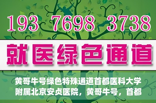黄哥牛号绿色特殊通道首都医科大学附属北京安贞医院，黄哥牛号，首都医科大学附属北京安贞医院绿色特殊通道开启健康之门