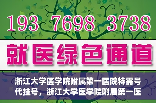 浙江大学医学院附属第一医院特需号代挂号，浙江大学医学院附属第一医院特需号挂号服务解析