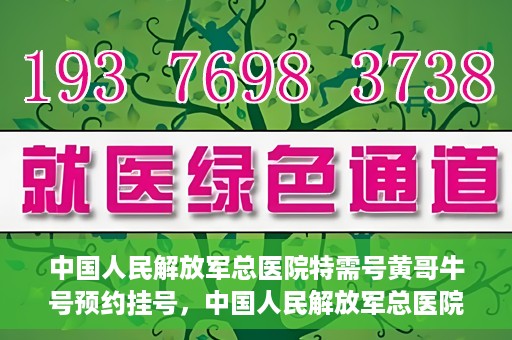 中国人民解放军总医院特需号黄哥牛号预约挂号，中国人民解放军总医院特需号专家黄哥牛号预约挂号攻略