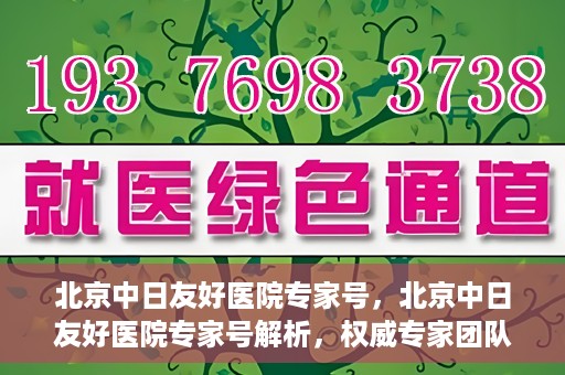 北京中日友好医院专家号，北京中日友好医院专家号解析，权威专家团队深度解读健康疑难杂症之道