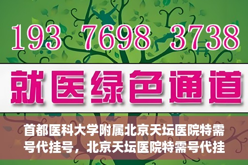 首都医科大学附属北京天坛医院特需号代挂号，北京天坛医院特需号代挂号服务详解