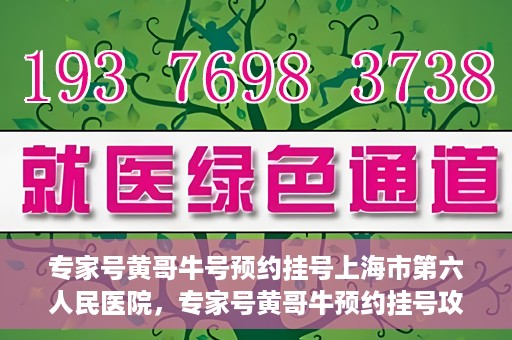 专家号黄哥牛号预约挂号上海市第六人民医院，专家号黄哥牛预约挂号攻略，上海市第六人民医院挂号指南