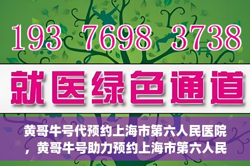 黄哥牛号代预约上海市第六人民医院，黄哥牛号助力预约上海市第六人民医院服务