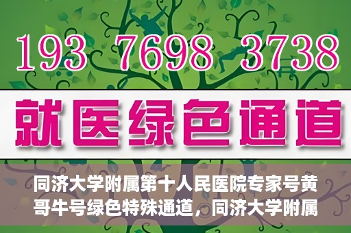 同济大学附属第十人民医院专家号黄哥牛号绿色特殊通道，同济大学附属第十人民医院专家号黄哥牛号，绿色特殊通道开启健康之门