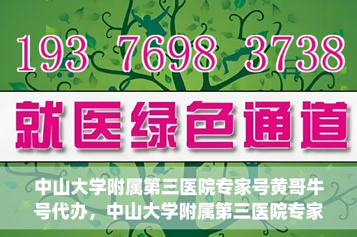 中山大学附属第三医院专家号黄哥牛号代办，中山大学附属第三医院专家号代办服务解析，黄哥牛号助您轻松预约专家号