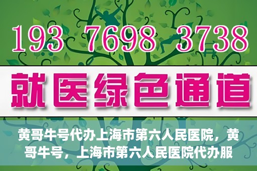 黄哥牛号代办上海市第六人民医院，黄哥牛号，上海市第六人民医院代办服务专业信赖
