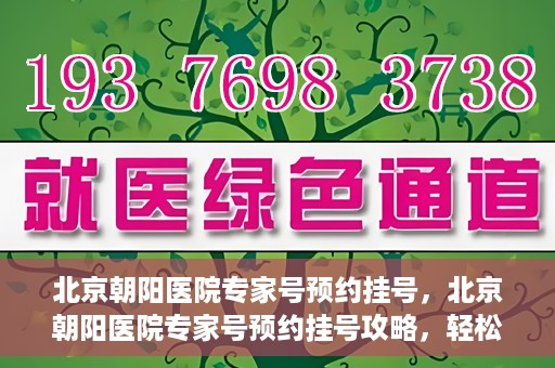 北京朝阳医院专家号预约挂号，北京朝阳医院专家号预约挂号攻略，轻松挂号，就医无忧