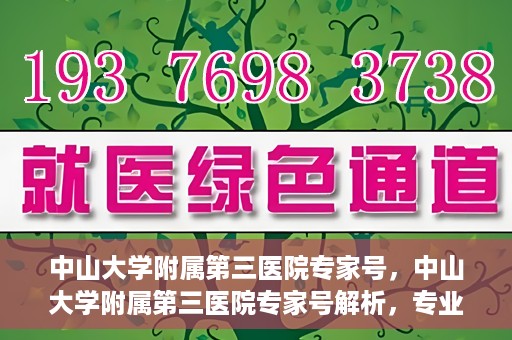 中山大学附属第三医院专家号，中山大学附属第三医院专家号解析，专业医疗团队为您的健康保驾护航
