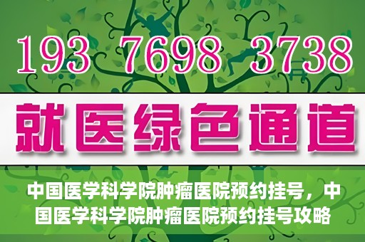 中国医学科学院肿瘤医院预约挂号，中国医学科学院肿瘤医院预约挂号攻略，一站式解决您的就医难题