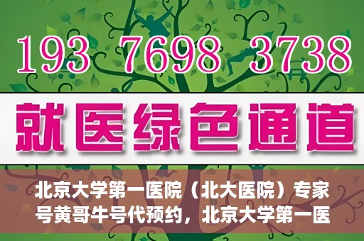 北京大学第一医院（北大医院）专家号黄哥牛号代预约，北京大学第一医院专家号预约服务解析，黄哥牛号预约攻略揭秘