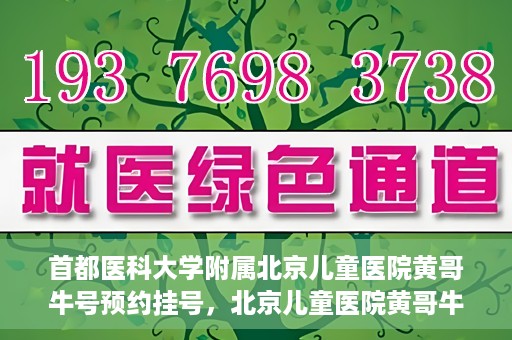 首都医科大学附属北京儿童医院黄哥牛号预约挂号，北京儿童医院黄哥牛号预约挂号攻略，轻松挂号，无忧就医体验