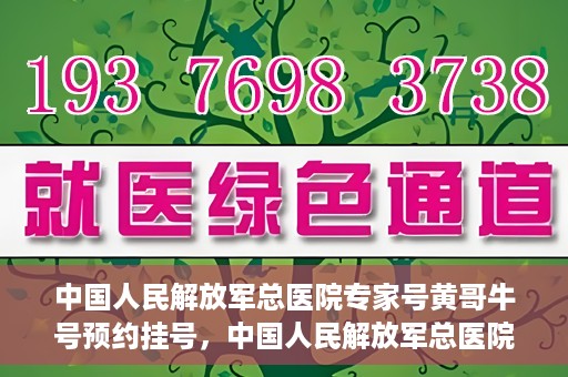 中国人民解放军总医院专家号黄哥牛号预约挂号，中国人民解放军总医院黄哥牛号专家号预约挂号攻略