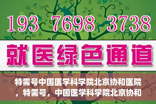 特需号中国医学科学院北京协和医院，特需号，中国医学科学院北京协和医院深度解析