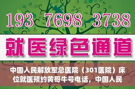 中国人民解放军总医院（301医院）床位就医预约黄哥牛号电话，中国人民解放军总医院（301医院）床位预约咨询热线及黄哥就医牛号电话揭秘