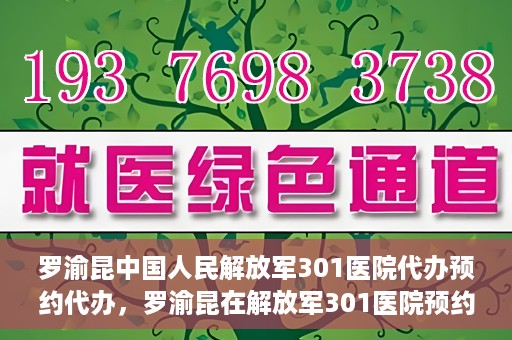 罗渝昆中国人民解放军301医院代办预约代办，罗渝昆在解放军301医院预约代办的便捷之路