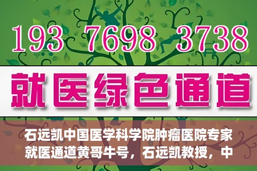 石远凯中国医学科学院肿瘤医院专家就医通道黄哥牛号，石远凯教授，中国医学科学院肿瘤医院专家就医绿色通道解析