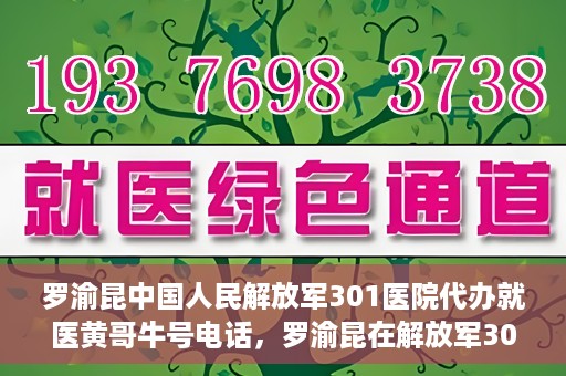 罗渝昆中国人民解放军301医院代办就医黄哥牛号电话，罗渝昆在解放军301医院就医助手黄哥牛联系方式揭秘，就医代办服务新动向