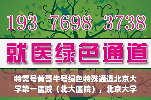 特需号黄哥牛号绿色特殊通道北京大学第一医院（北大医院），北京大学第一医院特需绿色特殊通道，黄哥牛号引领医疗新风尚