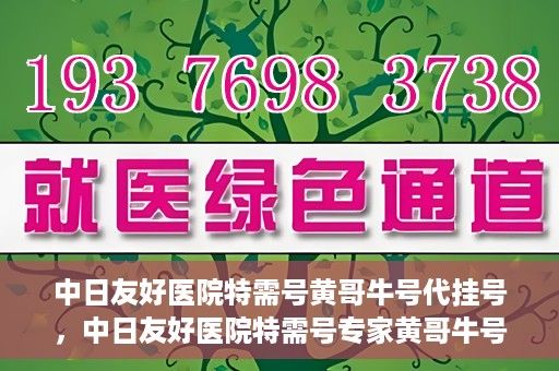 中日友好医院特需号黄哥牛号代挂号，中日友好医院特需号专家黄哥牛号代挂号服务解析