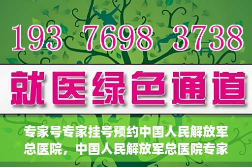 专家号专家挂号预约中国人民解放军总医院，中国人民解放军总医院专家号预约挂号攻略，专业医疗，一键预约