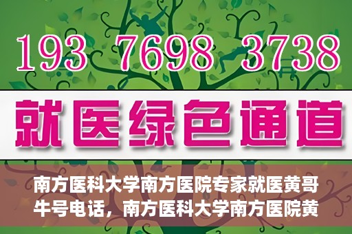 南方医科大学南方医院专家就医黄哥牛号电话，南方医科大学南方医院黄哥就医牛号电话咨询专家解析