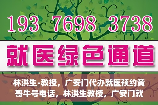林洪生-教授，广安门代办就医预约黄哥牛号电话，林洪生教授，广安门就医预约背后的故事，黄哥牛号电话揭秘