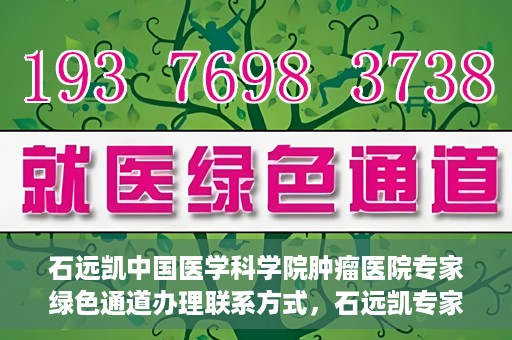 石远凯中国医学科学院肿瘤医院专家绿色通道办理联系方式，石远凯专家绿色通道办理指南，中国医学科学院肿瘤医院联系方式揭秘