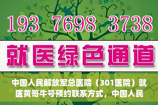 中国人民解放军总医院（301医院）就医黄哥牛号预约联系方式，中国人民解放军总医院（301医院）黄哥牛号预约挂号联系方式详解