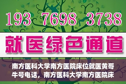 南方医科大学南方医院床位就医黄哥牛号电话，南方医科大学南方医院床位预约就医攻略，黄哥牛号电话一网打尽