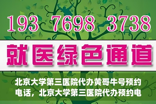 北京大学第三医院代办黄哥牛号预约电话，北京大学第三医院代办预约电话，黄哥牛号预约服务解析与指南