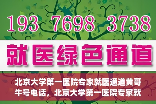 北京大学第一医院专家就医通道黄哥牛号电话，北京大学第一医院专家就医绿色通道与黄哥牛号联系电话揭秘