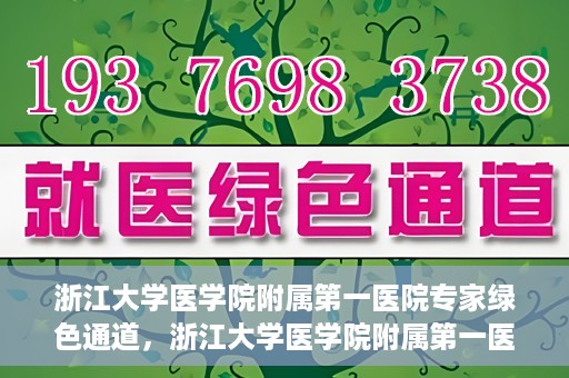 浙江大学医学院附属第一医院专家绿色通道，浙江大学医学院附属第一医院专家绿色通道，高效医疗服务的探索与实践