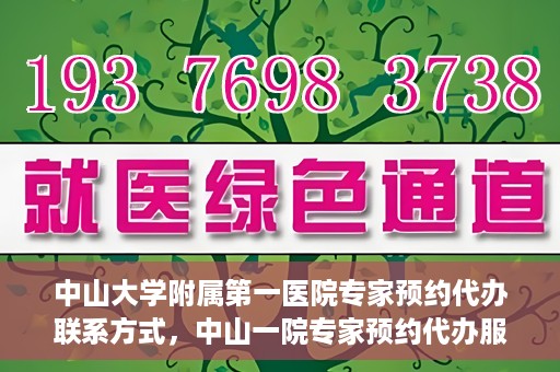中山大学附属第一医院专家预约代办联系方式，中山一院专家预约代办服务联系方式解析