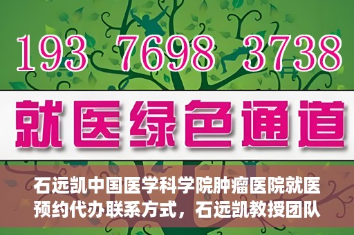 石远凯中国医学科学院肿瘤医院就医预约代办联系方式，石远凯教授团队预约咨询及就医联系方式——中国医学科学院肿瘤医院就医预约代办服务指南
