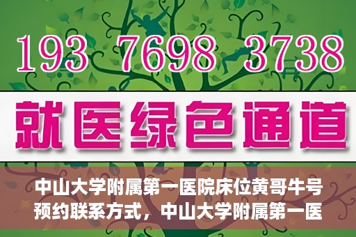 中山大学附属第一医院床位黄哥牛号预约联系方式，中山大学附属第一医院床位预约联系方式及黄哥牛号预约攻略