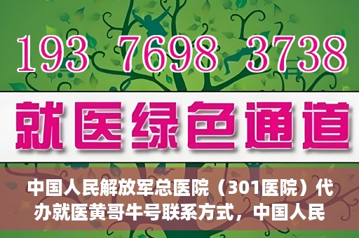 中国人民解放军总医院（301医院）代办就医黄哥牛号联系方式，中国人民解放军总医院（301医院）黄哥就医助手联系方式揭秘