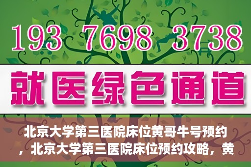 北京大学第三医院床位黄哥牛号预约，北京大学第三医院床位预约攻略，黄哥牛号预约详解