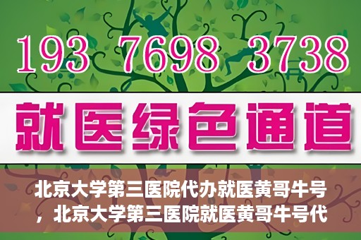 北京大学第三医院代办就医黄哥牛号，北京大学第三医院就医黄哥牛号代办服务解析