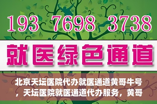 北京天坛医院代办就医通道黄哥牛号，天坛医院就医通道代办服务，黄哥牛号助您轻松就医