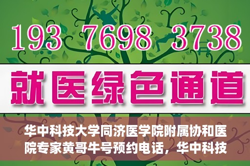 华中科技大学同济医学院附属协和医院专家黄哥牛号预约电话，华中科技大学同济医学院附属协和医院专家黄哥牛预约挂号电话及咨询信息解析