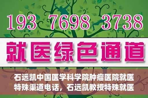 石远凯中国医学科学院肿瘤医院就医特殊渠道电话，石远凯教授特殊就医渠道咨询热线——中国医学科学院肿瘤医院就医指南