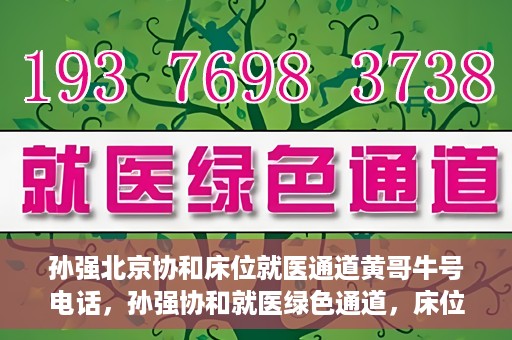 孙强北京协和床位就医通道黄哥牛号电话，孙强协和就医绿色通道，床位预约与黄哥牛号联系电话揭秘