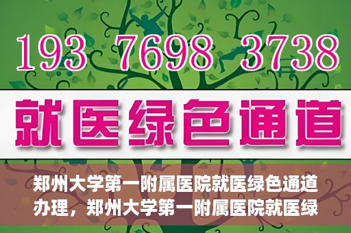 郑州大学第一附属医院就医绿色通道办理，郑州大学第一附属医院就医绿色通道办理详解，快速就医，从这里开始！