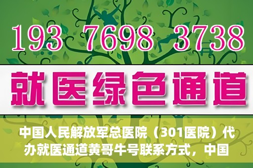 中国人民解放军总医院（301医院）代办就医通道黄哥牛号联系方式，中国人民解放军总医院就医通道联系人黄哥联系方式揭秘，便捷就医新通道揭秘！